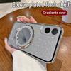 For Xiaomi Poco C81 Pro Case with Makeup Mirror Holder Stand Luxury Shiny Gradient Plating Glitter Slim for Xiaomi Poco C81 Pro Back Cover