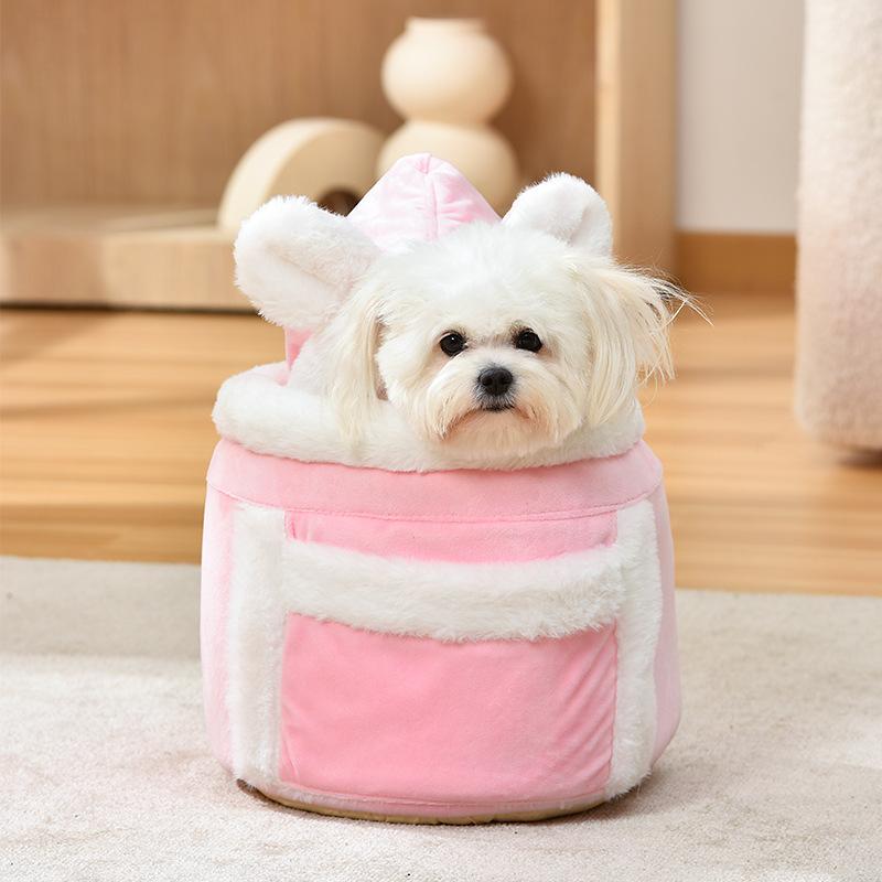 Winter Double Shoulder Pet Backpack Nest Portable Warm Cat Bag Baby Cat Nest Small Dog Dog Nest Pet Nest