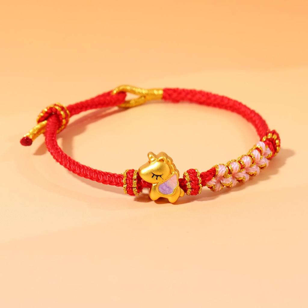 Year of the Horse Zodiac Bracelet - Red String Handmade Couples Charm for Men and Women, New Year Gift Jewelry