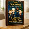 2D Plochý akrylový ultimátní bojovník adventní kalendář, s 24 legendami a šampiony UFC, dárky pro fanoušky UFC