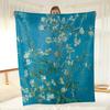 Van Gogh Art Throw Blanket Starry Night Flannel Fleece Blanket Super Soft Warm for Bedding Couch Sofa Plush Blanket for Gift
