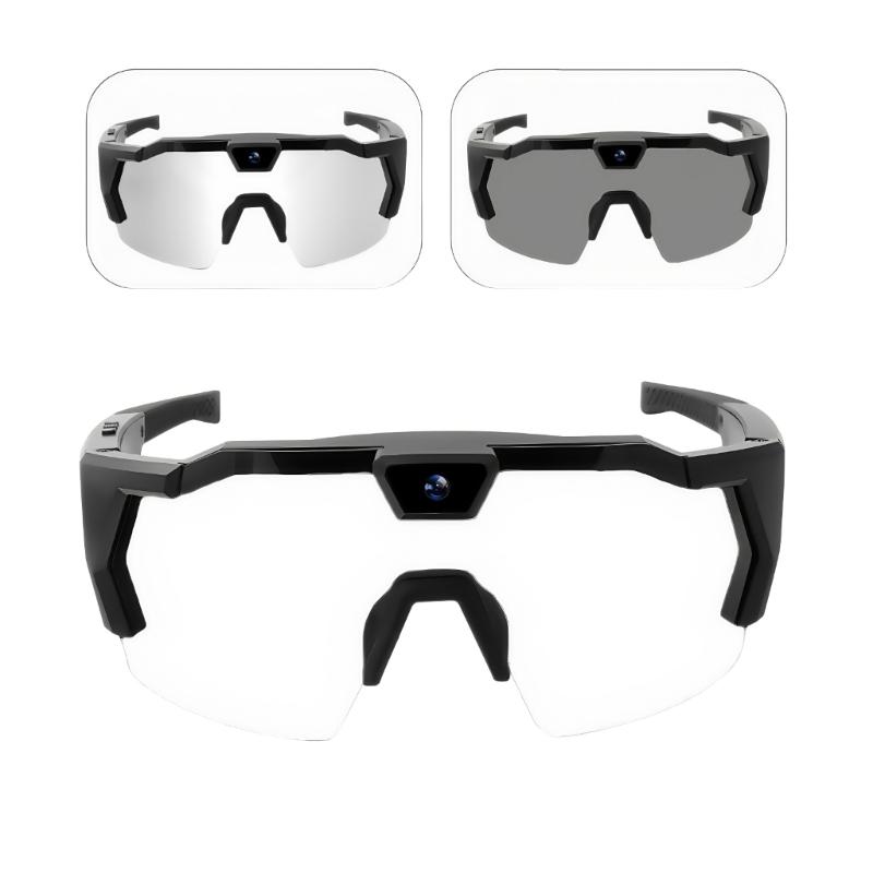 Cycling Intelligent Glasses Featuring Camera Wireless for Convenient Calls Music Playback Windproof Outdoor Gear