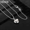 925 Sterling Silver Fashion Heart-Shaped Pendant Necklace - Exquisite Wedding Jewelry