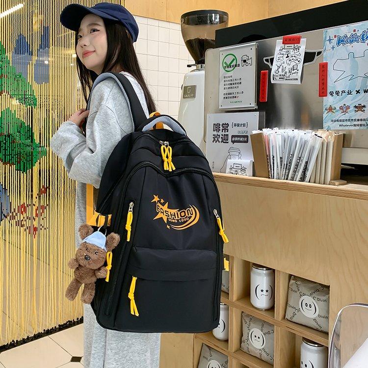 Schoolbag New Large Capacity Student School Bag Junior High School High School Student Lightweight Burden Reduction Ridge Protection Commuter