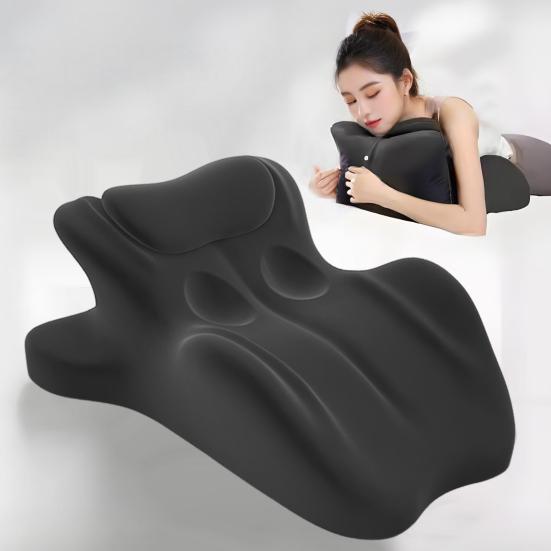 Couple Pillow Back Cushion with Wave-Shaped Design Ergonomic Posture Support Memory Foam Butt Cushion Leg Wedge