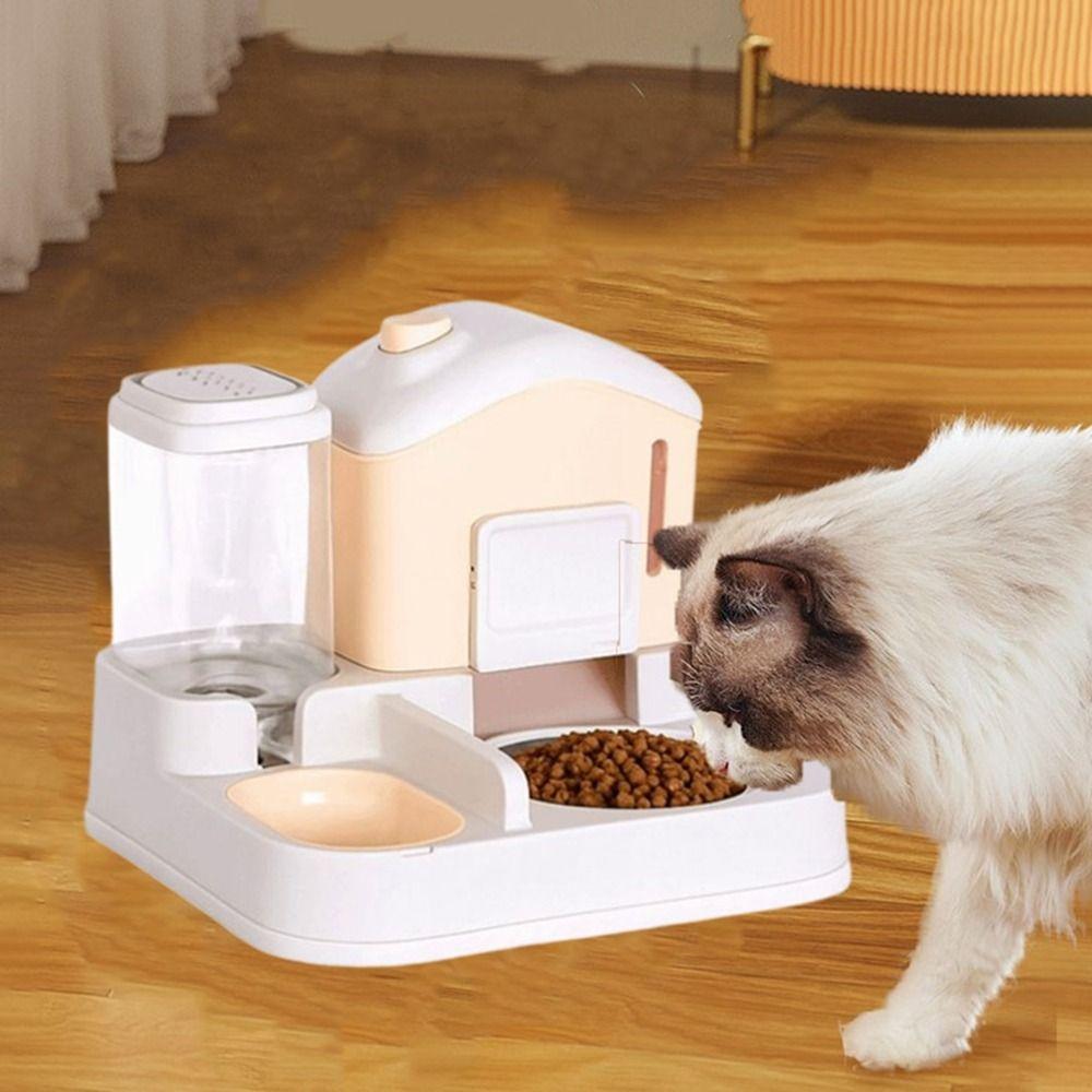 Detachable Automatic Cat Water Feeder 2-In-1 Cat Dog Food Bowl Pet Food Dispenser  Home Use
