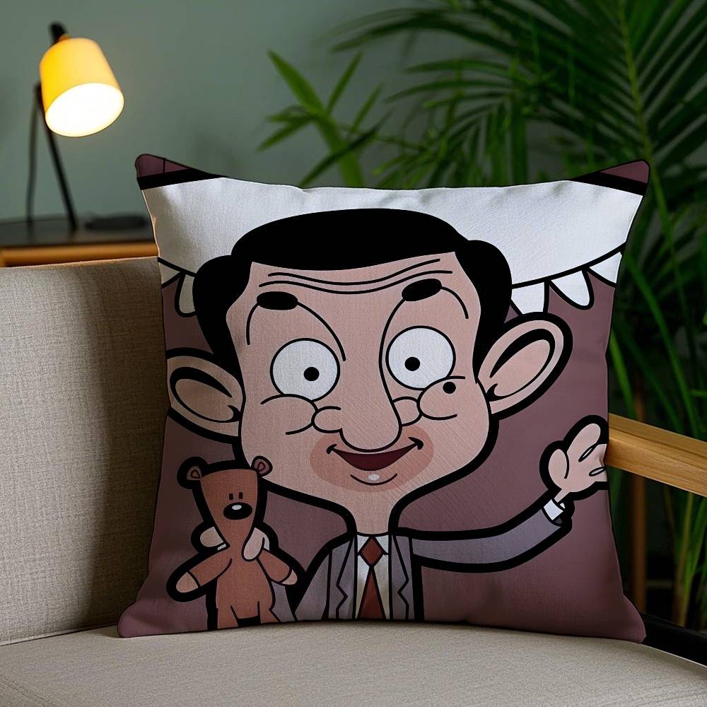 

Смешные персонажи Мистер. Наволочка Bean-For-Growth Антипылевой клещ Наволочка Невидимая молния Шелковистый короткий плюш Чехол на подушку для дивана 12x12Inch