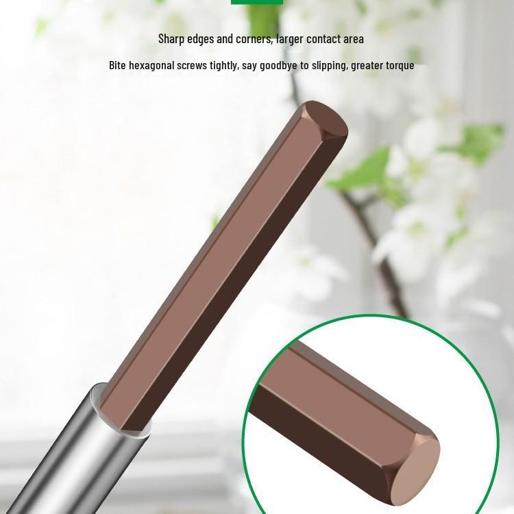 T-Type Extended Hex Wrench Set: Super Hard Steel Beveled Hex Tool, Sizes 3, 4, 5, 6