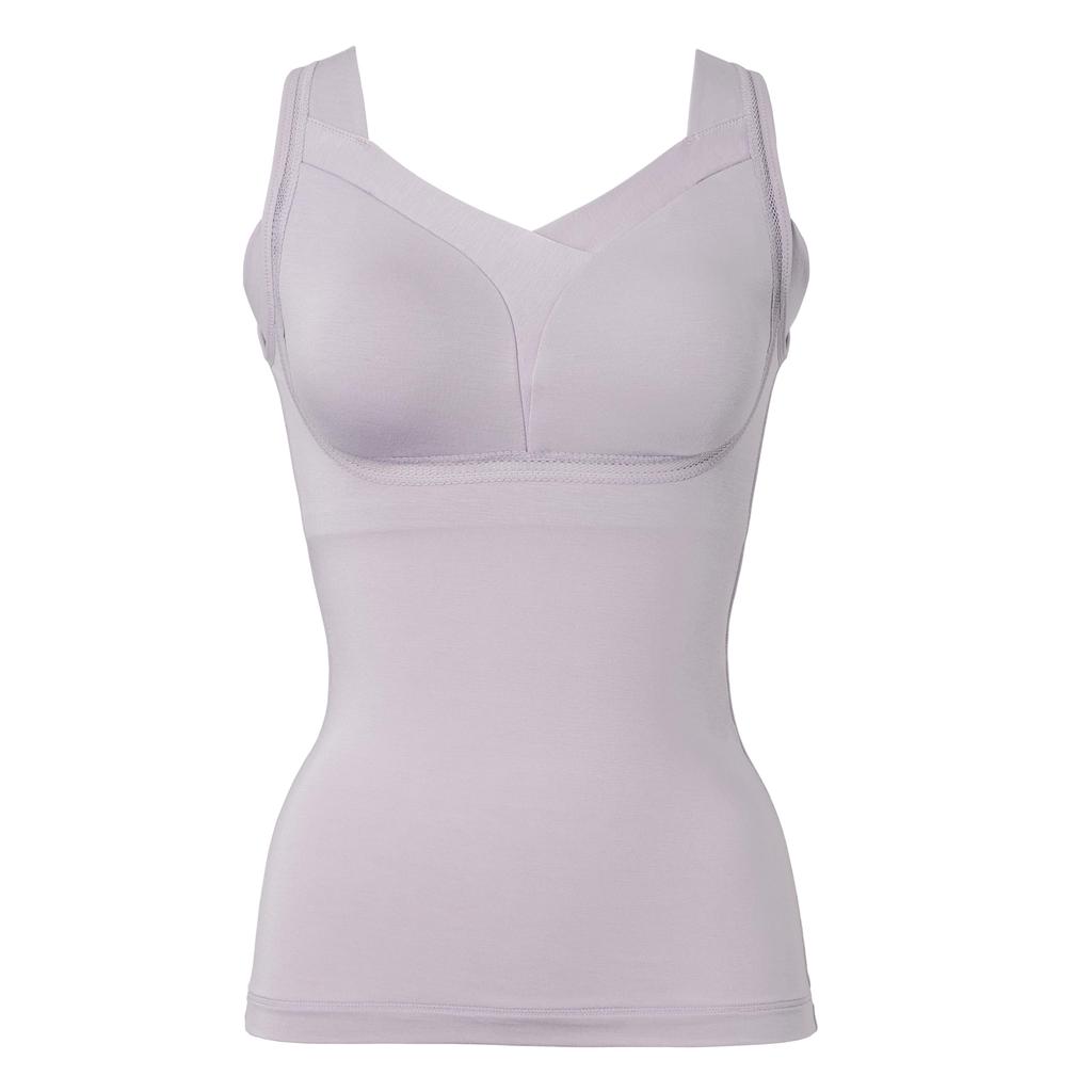 Bradelis New York Yukinee Soft Bra Size Lavender Medium Silk-Blend Cami, 24, Gray,