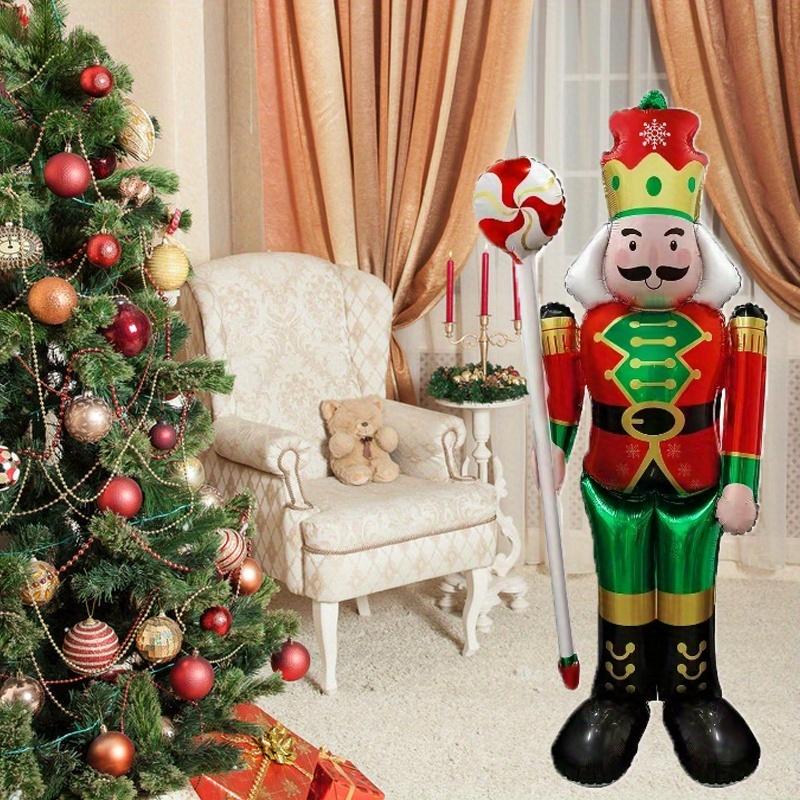 1pcs Large Christmas Standing Balloons Christmas Aluminum Film Balloon Walnut Soldier Balloon for New Year Xmas Party Home Decor