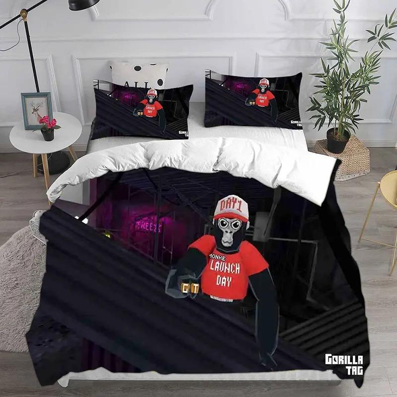 Gorilla Label Bedding Set Bedding -Cartoon Game Duvet Cover Pillowcase Single  Double Person Large Size Youth Bedroom Decoration