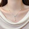 Light Luxury Pearl Choker Necklace Vintage Elegant Womens Necklace Fashion Versatile Crystal Collar Jewelry