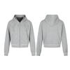 American Vintage Cropped Hooded Sweatshirt Men Casual Zip-Up Jacket With Rivets Loose Fit Teens