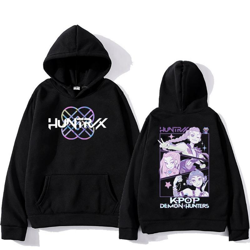 KPop Demon Hunters Hoodies Men and Women Sweatshirt Fashion Streetwear Oversized Y2K Pullovers Trends Kids Anime Top