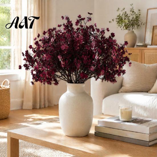 Artificial Flowers with Flexible Stems Fall for Indoor Outdoor Decor, Weatherproof Autumn Floral Arrangements Table Centerpieces Home Office
