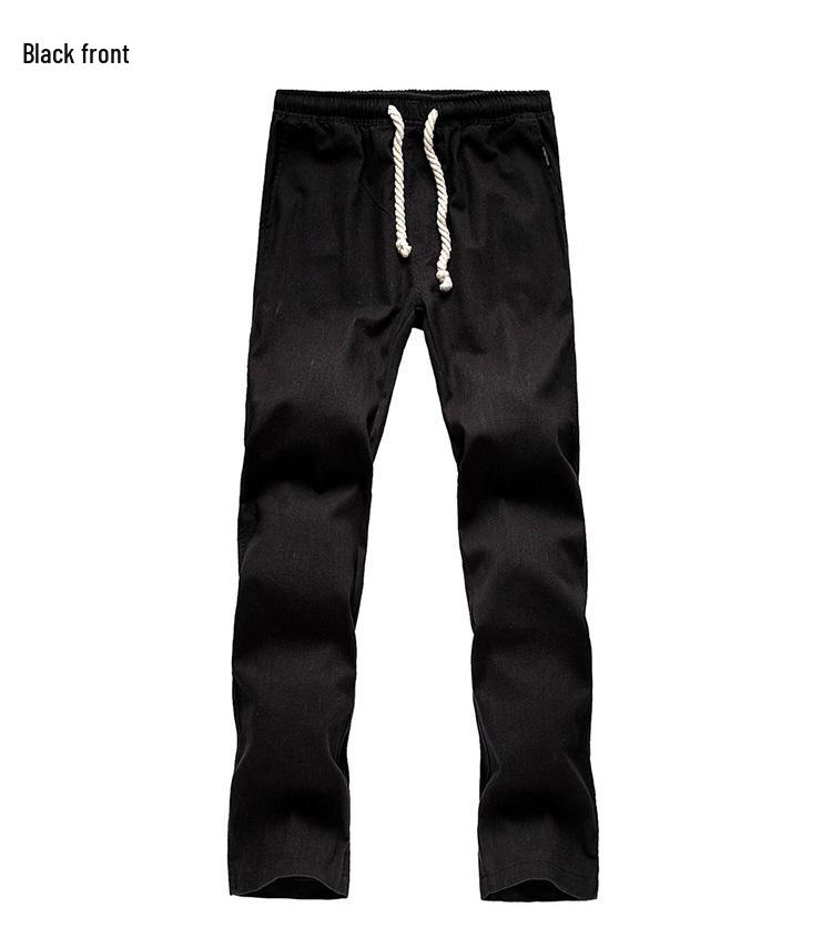 2024 Men's Casual Loose Cotton Linen Pants, Plus Size M-5XL