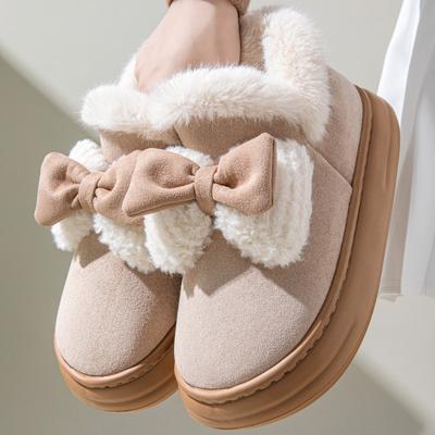 Fashion 2025 New Waterproof Cotton Shoes for Women Winter Indoor Plush Warm Couple Cotton Shoes Outdoor Anti Slip Platform Women's Shoes