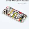 for iPhone 16 Pro Max Case with Pop Culture Design,Aesthetic Cartoon Pop-Art Sticker Bomb Collage Pattern Case for Men Women,Clear Slim Soft TPU