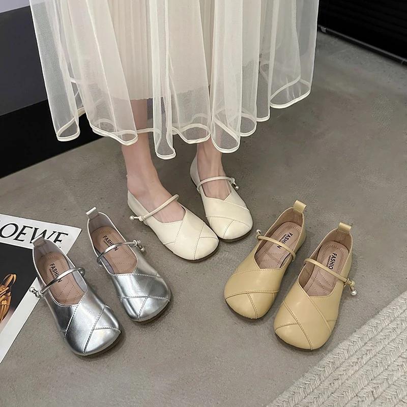 Fashion Female Shoes on Sale 2024 New Square Toe Women's Flats Spring Shallow Solid Solft Sole Casual Comfortable Office Ladies Shoes