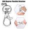 100Pcs/Set Key Chains Metal Lobster Claw Clasp with Key Rings Dog Collars Backpacks DIY Keychain Accessories