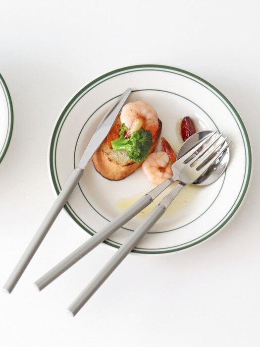 

kamomekitchen urban modern cutlery set 3 colors White spoon + fork + knife set