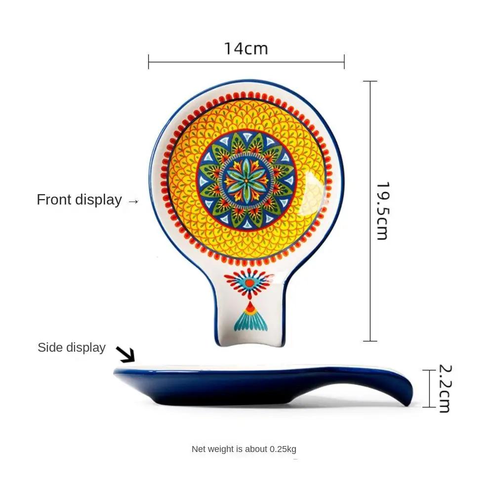 Ceramic Spoon Rest Irregular Snack Plate Modern Simplicity Household Spoon Shaped Snack Dishes Kitchen European-style Tableware