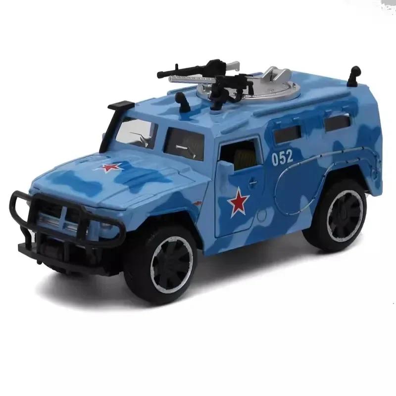 

1:32 Knight XV Navy Alloy Car Model Toy Light Music Pull Back Doors Opened Explosion-proof Vehicle Models Birthday Gifts for Kid синій
