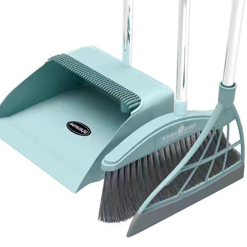 Soft Bristle Broom and Dustpan Set