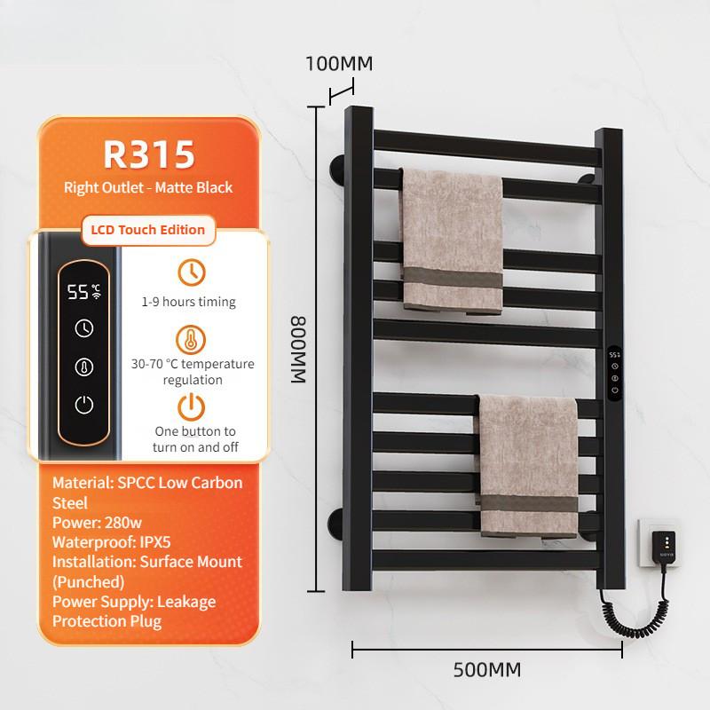 Intelligent Electric Towel Rack Bathroom Constant Temperature Electric Heating Towel Drying Rack Household Towel Storage Rack
