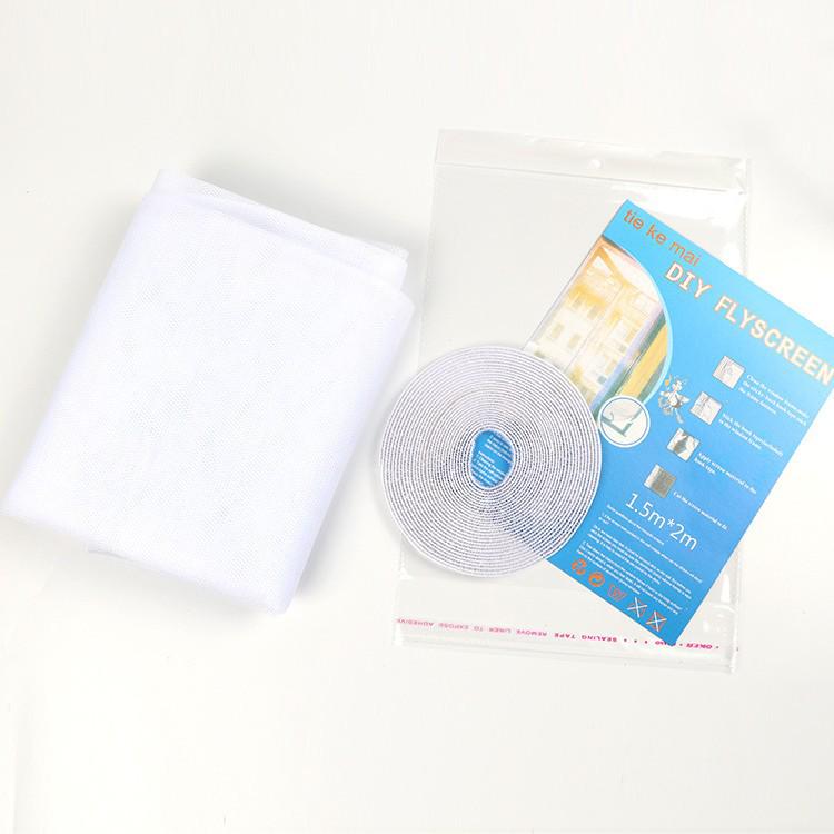 

Cuttable Invisible Window Screen with Velcro: Easy Install, Removable, Mosquito & Insect Proof Net for Summer 130x150 cm