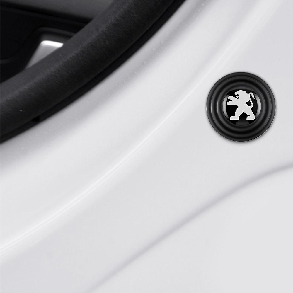 4/12pcs Silicone Car Door Buffer Mats Anti-shock Stickers For PEUGEOT 107 b 206 207 208 307 308 2008 3008 5008 GT 108 T9 508 RCZ