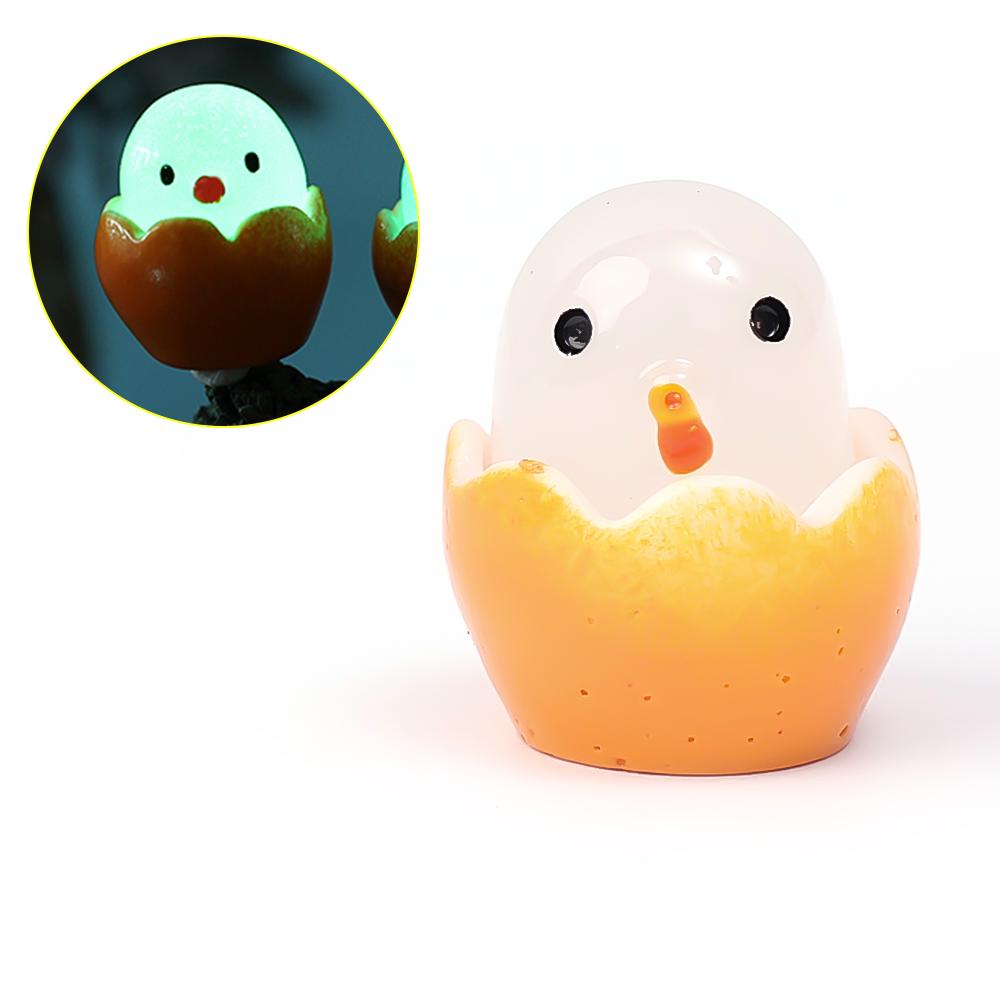Huhn Dekorative Ornamente Auto Kreativ Harz Leuchtende Krone Leuchten Huhn Spielzeug Geschenke Interieur Niedliche Dekorationen Autozubehör