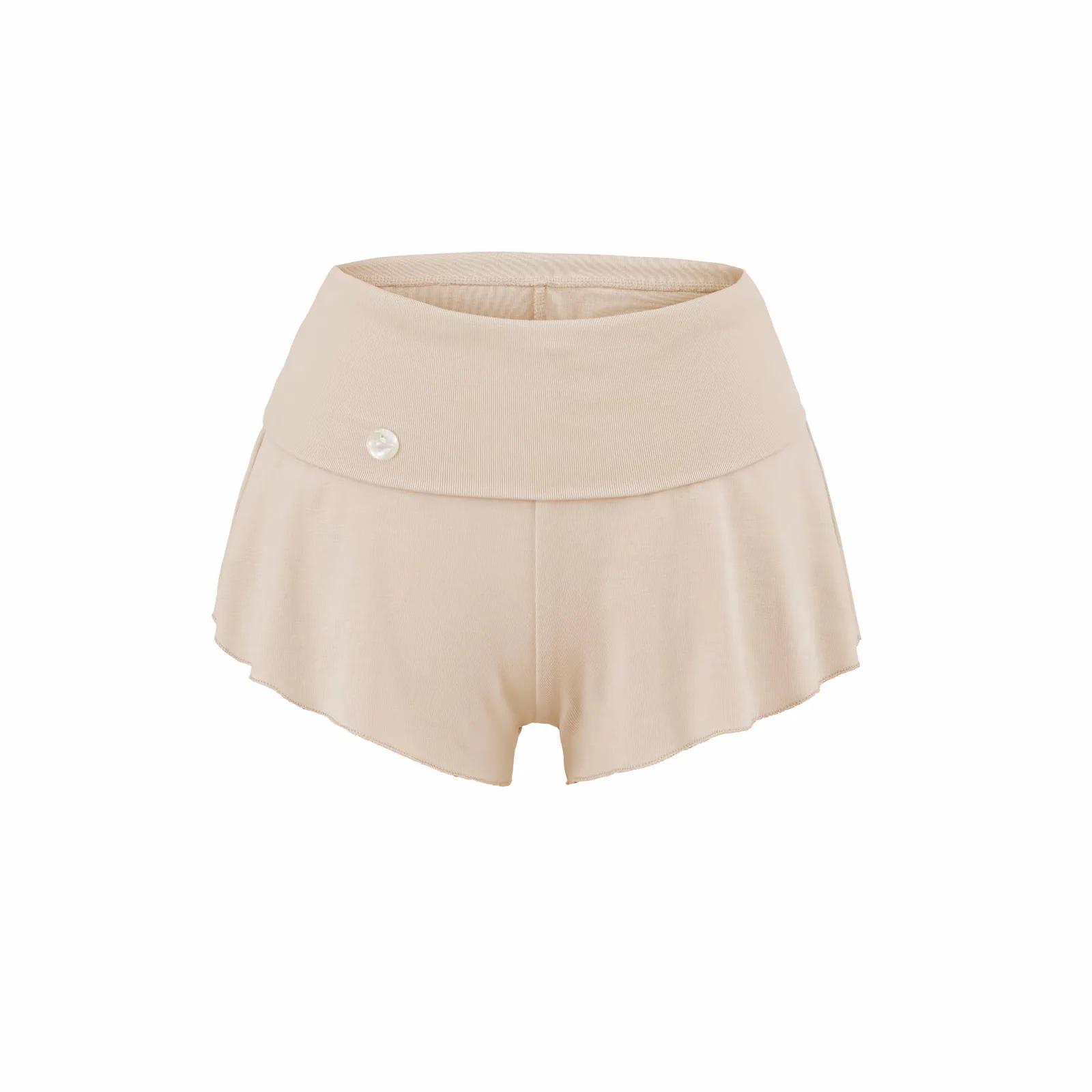 European & American Style High-Waisted Spicy Girl Workout Shorts - Ballet-Inspired, Loose, Slimming, Casual. Medium