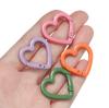 5pcs Metal Heart Spring Clasp Openable Love Shape Carabiner Keychain Clips Hook Dog Chain DIY Jewelry Buckles Connector