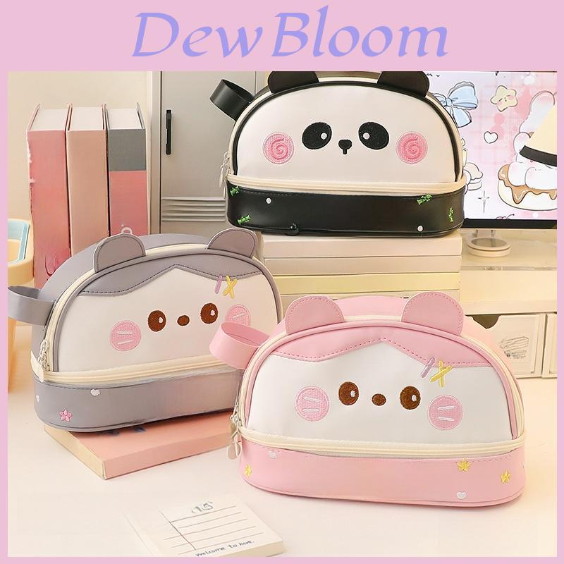 Panda Pu Pen Case With Large Capacity For Students And Office Supplies