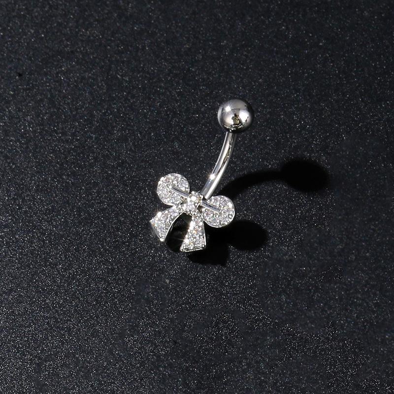 1Pcs Butterfly-shaped stainless steel belly button stud and belly button ring for abdominal piercing jewelry