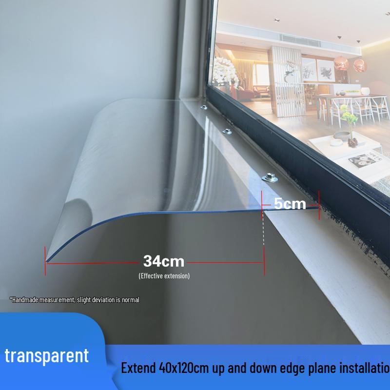 Frameless Transparent Canopy: Silent Rainproof Balcony Window Sunshade Cover