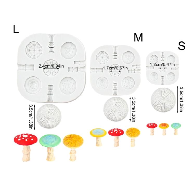 3 st Realistisk Svamp Silikon Tårtform För Bakning Dekorationer Fondant Choklad Och Hantverksuppgifter