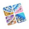 Quartz Sand Texture Painting Fridge Magnets Handmade DIY Material Package Ocean Refrigerator Magnet Home Decor