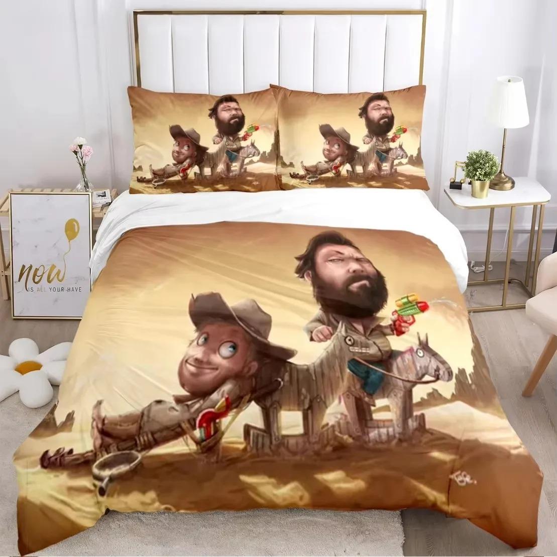 

3D Printed Film Bud Spencer Terence Hill Bedding Set Teens Duvet Covers Pillowcases for Teens Single Double Queen King 70x133cm 3pcs
