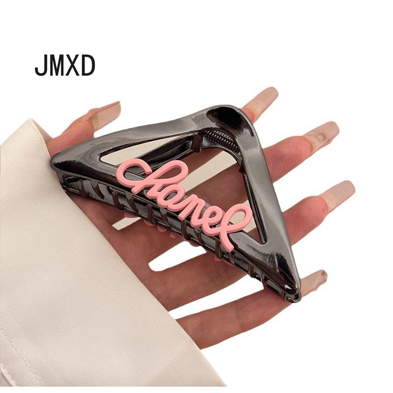 

JMXD - милый крутой металлический зажим с буквами премиум-класса, большая простая заколка для волос, женская заколка для волос на спине, ложка, зажим в виде акулы, головной убор