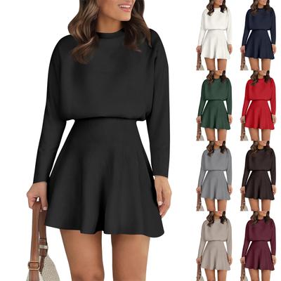 Women's Casual Sportswear Set, Elegant Knitted And Winter Dress