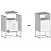 Nightstand White 36x39x78 cm Cold Rolled Steel