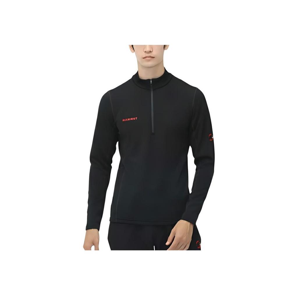 Mammut Aenergy ML Classic Red Label Mid-Layer Fleece Half-Zip Lightweight Warm Breathable Jacket Men jackets Black 1016-01660-0001