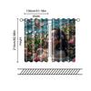 2 Pcs   Filtering Curtains (excluding Rods   Non-movable   Without Batteries) Floral Woman for Use In Bedrooms and Living Rooms