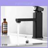 Modern Stainless Steel Black Fourside Basin Faucet With Ceramic Valve For Bathroom Sink