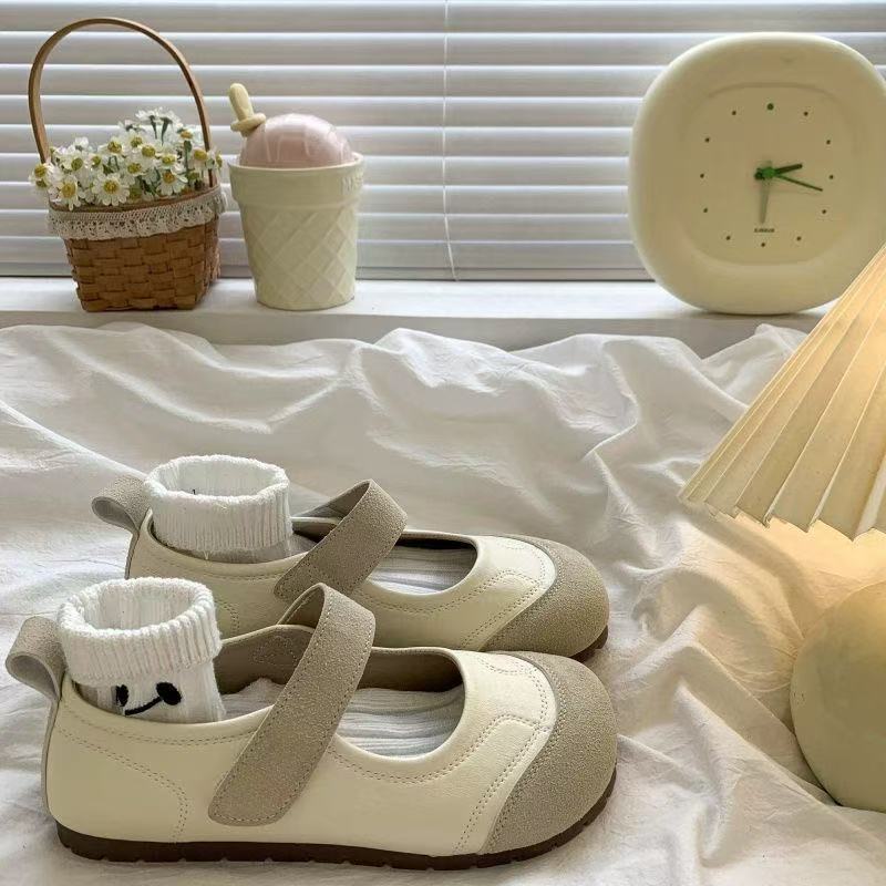 Popular retro single shoes women's versatile spring 2025 new casual soft-soled lightweight shallow mouth flat Mary Jane shoes