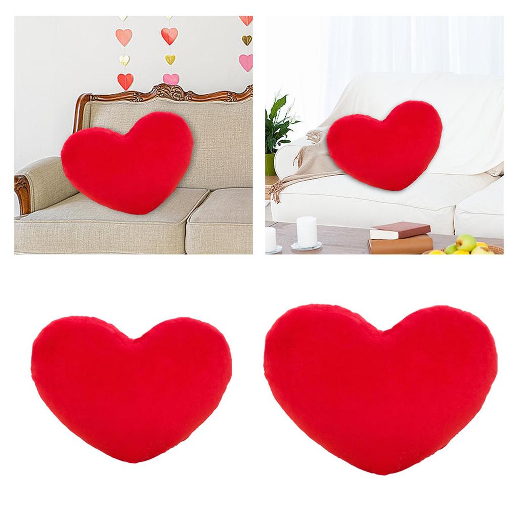 Heart Shaped Pillow Valentines Decor Decorative Throw Pillows Plush Cushion for