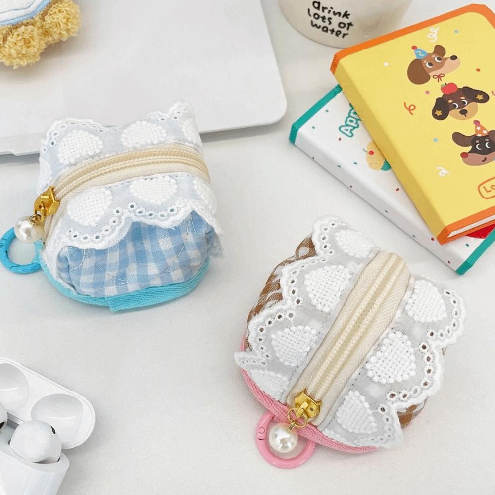 Multifunctional Small Lipstick Bag Lace Earphone Bag Sweet Mini Coin Purse Travel