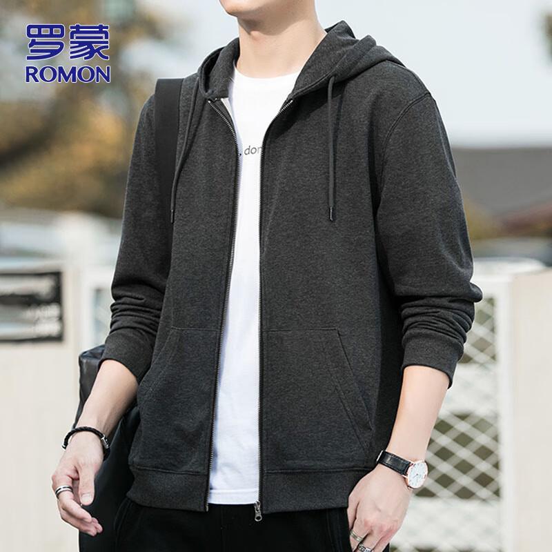 

ROMON Men s Autumn/Winter Hooded Cardigan Jacket XL